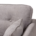 Baxton Studio Miranda Mid-Century Modern Light Grey Fabric Upholstered 2-Piece Living Room Set - BSOR2006-Grey-2PC-Set