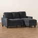 Baxton Studio Greyson Modern And Contemporary Dark Grey Fabric Upholstered Reversible Sectional Sofa - BSOR9002-Dark Grey-Rev-SF