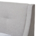 Baxton Studio Louvain Modern and Contemporary Greyish Beige Fabric Upholstered Walnut-Finished Twin Sized Platform Bed - BSOBBT6696-Greyish Beige-Twin