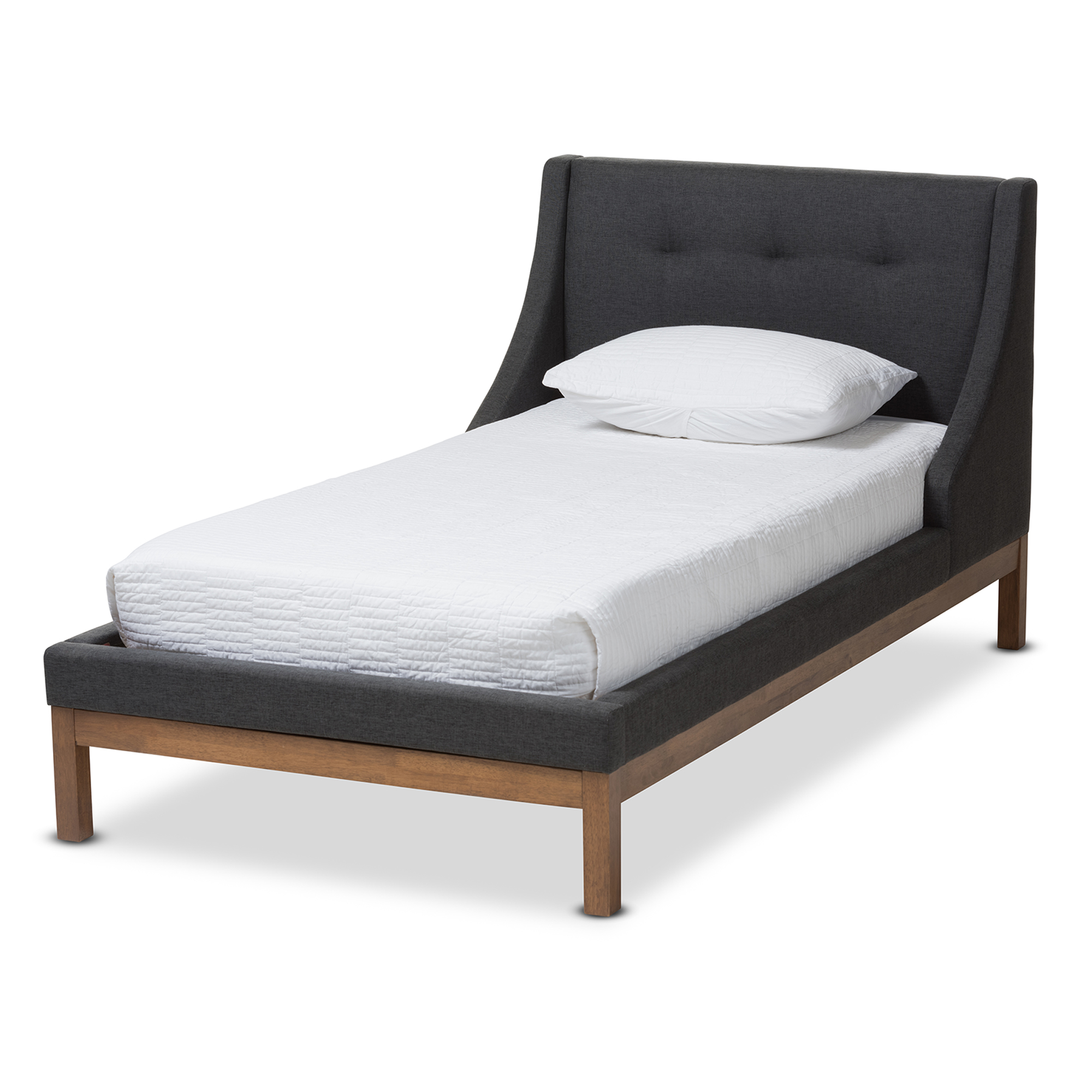 Baxton Studio Louvain Modern And, Contemporary Twin Bed