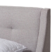 Baxton Studio Louvain Modern and Contemporary Greyish Beige Fabric Upholstered Walnut-Finished Full Sized Platform Bed - BSOBBT6696-Greyish Beige-Full