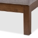 Baxton Studio Louvain Modern and Contemporary Greyish Beige Fabric Upholstered Walnut-Finished Full Sized Platform Bed - BSOBBT6696-Greyish Beige-Full