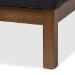 Baxton Studio Louvain Modern and Contemporary Dark Grey Fabric Upholstered Walnut-Finished Full Sized Platform Bed - BSOBBT6696-Dark Grey-Full