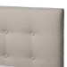 Baxton Studio Alinia Mid-century Retro Modern Light Beige Fabric Upholstered Walnut Wood King Size Platform Bed - BSOBBT6729-Light Beige-King