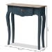 Baxton Studio Mazarine Classic and Provincial Blue Spruce Finished Console Table - BSOCES11-Blue Spruce-ST