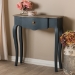Baxton Studio Mazarine Classic and Provincial Blue Spruce Finished Console Table - BSOCES11-Blue Spruce-ST