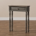 Baxton Studio Noemie Country Cottage Farmhouse Brown Finished 1-Drawer Console Table - BSOROB11-Brown-ST