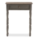 Baxton Studio Noemie Country Cottage Farmhouse Brown Finished 1-Drawer Console Table - BSOROB11-Brown-ST