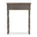 Baxton Studio Noemie Country Cottage Farmhouse Brown Finished 1-Drawer Console Table - BSOROB11-Brown-ST