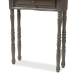 Baxton Studio Noemie Country Cottage Farmhouse Brown Finished 1-Drawer Console Table - BSOROB11-Brown-ST