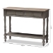 Baxton Studio Noemie Country Cottage Farmhouse Brown Finished 2-Drawer Console Table - BSOROB10-Brown-ST