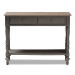 Baxton Studio Noemie Country Cottage Farmhouse Brown Finished 2-Drawer Console Table - BSOROB10-Brown-ST