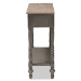 Baxton Studio Noemie Country Cottage Farmhouse Brown Finished 2-Drawer Console Table - BSOROB10-Brown-ST
