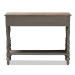 Baxton Studio Noemie Country Cottage Farmhouse Brown Finished 2-Drawer Console Table - BSOROB10-Brown-ST