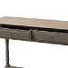 Baxton Studio Noemie Country Cottage Farmhouse Brown Finished 2-Drawer Console Table - BSOROB10-Brown-ST
