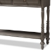 Baxton Studio Noemie Country Cottage Farmhouse Brown Finished 2-Drawer Console Table - BSOROB10-Brown-ST