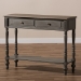 Baxton Studio Noemie Country Cottage Farmhouse Brown Finished 2-Drawer Console Table - BSOROB10-Brown-ST