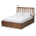 Baxton Studio Raurey Modern and Contemporary Walnut Finished Queen Size Storage Platform Bed - BSOMG5110-Walnut-Queen