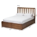 Baxton Studio Raurey Modern and Contemporary Walnut Finished Queen Size Storage Platform Bed - BSOMG5110-Walnut-Queen