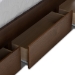 Baxton Studio Raurey Modern and Contemporary Walnut Finished Queen Size Storage Platform Bed - BSOMG5110-Walnut-Queen