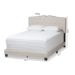 Baxton Studio Vivienne Modern and Contemporary Light Beige Fabric Upholstered Full Size Bed - BSOCF8747-P-Light Beige-Full