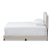 Baxton Studio Vivienne Modern and Contemporary Light Beige Fabric Upholstered Full Size Bed - BSOCF8747-P-Light Beige-Full