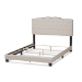 Baxton Studio Vivienne Modern and Contemporary Light Beige Fabric Upholstered Full Size Bed - BSOCF8747-P-Light Beige-Full