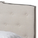 Baxton Studio Vivienne Modern and Contemporary Light Beige Fabric Upholstered Full Size Bed - BSOCF8747-P-Light Beige-Full