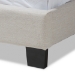Baxton Studio Vivienne Modern and Contemporary Light Beige Fabric Upholstered Full Size Bed - BSOCF8747-P-Light Beige-Full