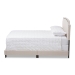 Baxton Studio Odette Modern and Contemporary Light Beige Fabric Upholstered King Size Bed - BSOCF8747-S-Light Beige-King