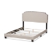 Baxton Studio Odette Modern and Contemporary Light Beige Fabric Upholstered King Size Bed - BSOCF8747-S-Light Beige-King
