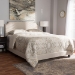 Baxton Studio Odette Modern and Contemporary Light Beige Fabric Upholstered King Size Bed - BSOCF8747-S-Light Beige-King
