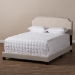 Baxton Studio Odette Modern and Contemporary Light Beige Fabric Upholstered King Size Bed - BSOCF8747-S-Light Beige-King