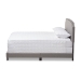 Baxton Studio Odette Modern and Contemporary Light Grey Fabric Upholstered Full Size Bed - BSOCF8747-S-Light Grey-Full