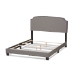 Baxton Studio Odette Modern and Contemporary Light Grey Fabric Upholstered Full Size Bed - BSOCF8747-S-Light Grey-Full