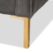 Baxton Studio Zanetta Luxe and Glamour Grey Velvet Upholstered Gold Finished Lounge Chair - BSOTSF-7723-Grey/Gold