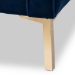 Baxton Studio Zanetta Luxe and Glamour Navy Velvet Upholstered Gold Finished Lounge Chair - BSOTSF-7723-Navy/Gold