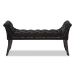 Baxton Studio Chandelle Luxe and Contemporary Black Velvet Upholstered Bench - BSOWS-5809-Black-Bench