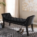 Baxton Studio Chandelle Luxe and Contemporary Black Velvet Upholstered Bench - BSOWS-5809-Black-Bench