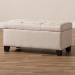 Baxton Studio Michaela Modern and Contemporary Beige Fabric Upholstered Storage Ottoman - BSOWS-20091-Beige-OTTO