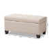 Baxton Studio Michaela Modern and Contemporary Beige Fabric Upholstered Storage Ottoman - BSOWS-20091-Beige-OTTO