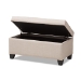 Baxton Studio Michaela Modern and Contemporary Beige Fabric Upholstered Storage Ottoman - BSOWS-20091-Beige-OTTO