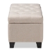 Baxton Studio Michaela Modern and Contemporary Beige Fabric Upholstered Storage Ottoman - BSOWS-20091-Beige-OTTO