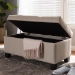 Baxton Studio Michaela Modern and Contemporary Beige Fabric Upholstered Storage Ottoman - BSOWS-20091-Beige-OTTO