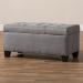 Baxton Studio Michaela Modern and Contemporary Grey Fabric Upholstered Storage Ottoman - BSOWS-20091-Grey-OTTO