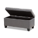 Baxton Studio Michaela Modern and Contemporary Grey Fabric Upholstered Storage Ottoman - BSOWS-20091-Grey-OTTO