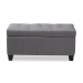 Baxton Studio Michaela Modern and Contemporary Grey Fabric Upholstered Storage Ottoman - BSOWS-20091-Grey-OTTO