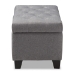 Baxton Studio Michaela Modern and Contemporary Grey Fabric Upholstered Storage Ottoman - BSOWS-20091-Grey-OTTO