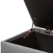 Baxton Studio Michaela Modern and Contemporary Grey Fabric Upholstered Storage Ottoman - BSOWS-20091-Grey-OTTO