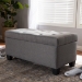 Baxton Studio Michaela Modern and Contemporary Grey Fabric Upholstered Storage Ottoman - BSOWS-20091-Grey-OTTO